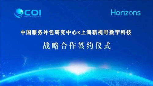 商務部中國服務外包研究中心與新視野數字科技達成戰略合作，共促信息技術咨詢服務新發展